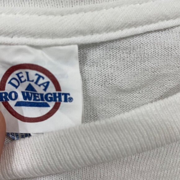 Vintage Delta Pro Weight White Bristol Motor Speedway T-Shirt Thunder Valley - Picture 3 of 5
